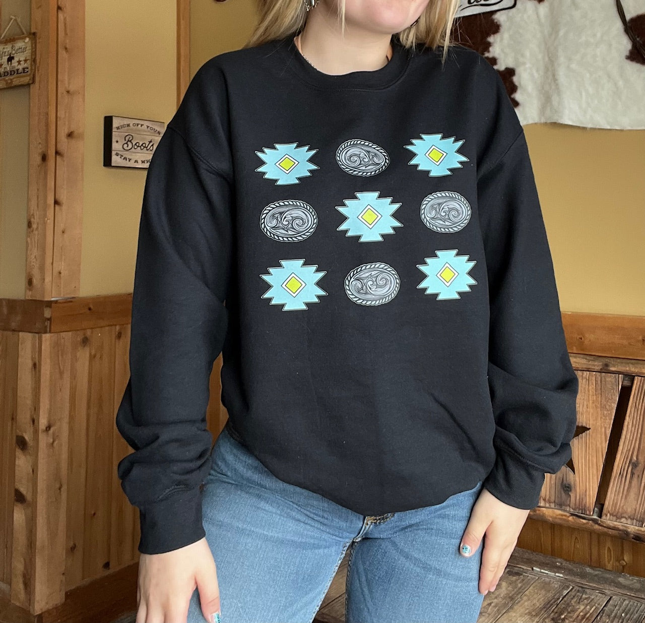 Concho cowgirl sweatshirt
