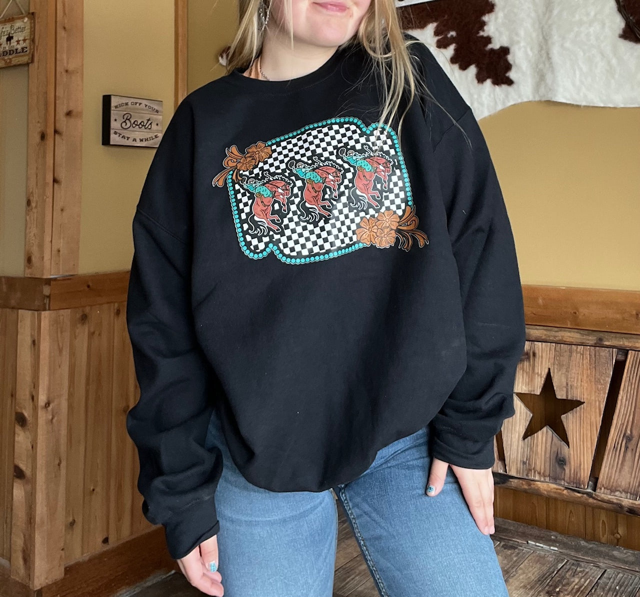 Triple bronc sweatshirt
