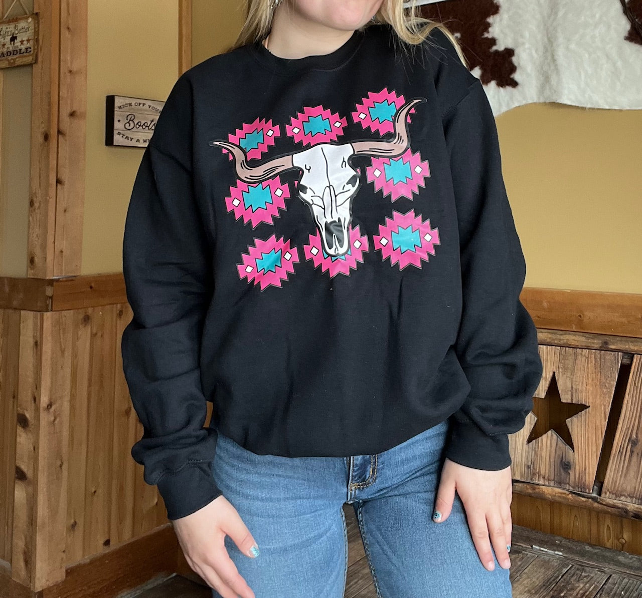 Aztec skull sweatshirt