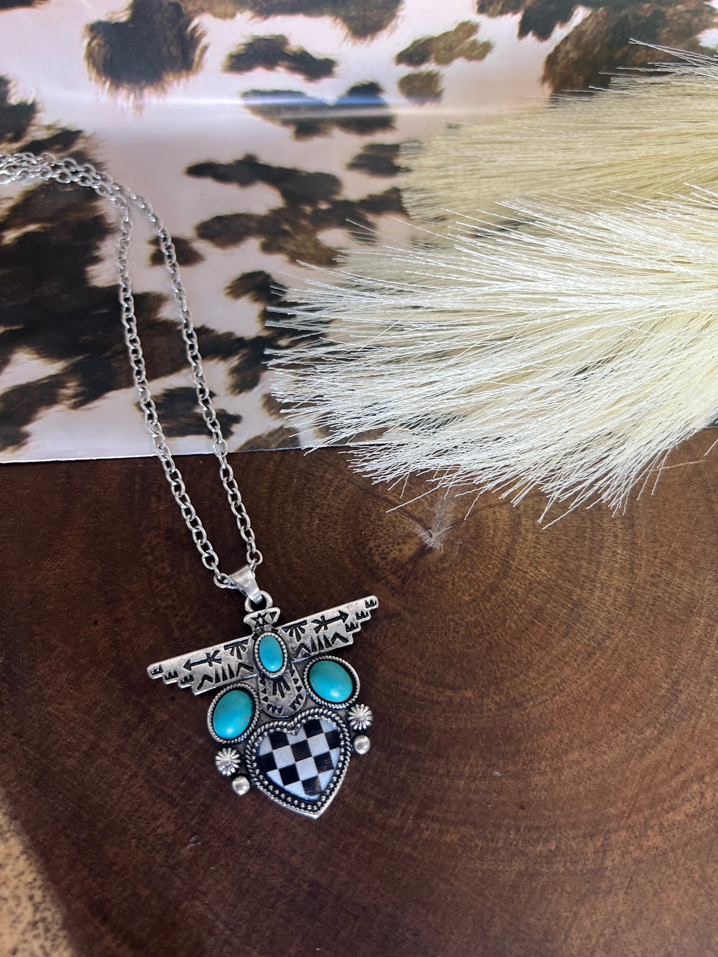 Checkered Thunderbird Necklace