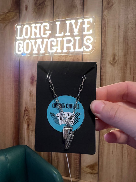 Dainty lightning necklace